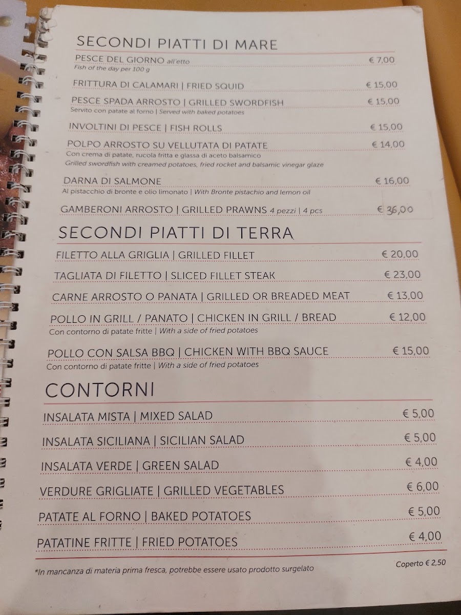 Marino Ristopenbar Menu - Image 1