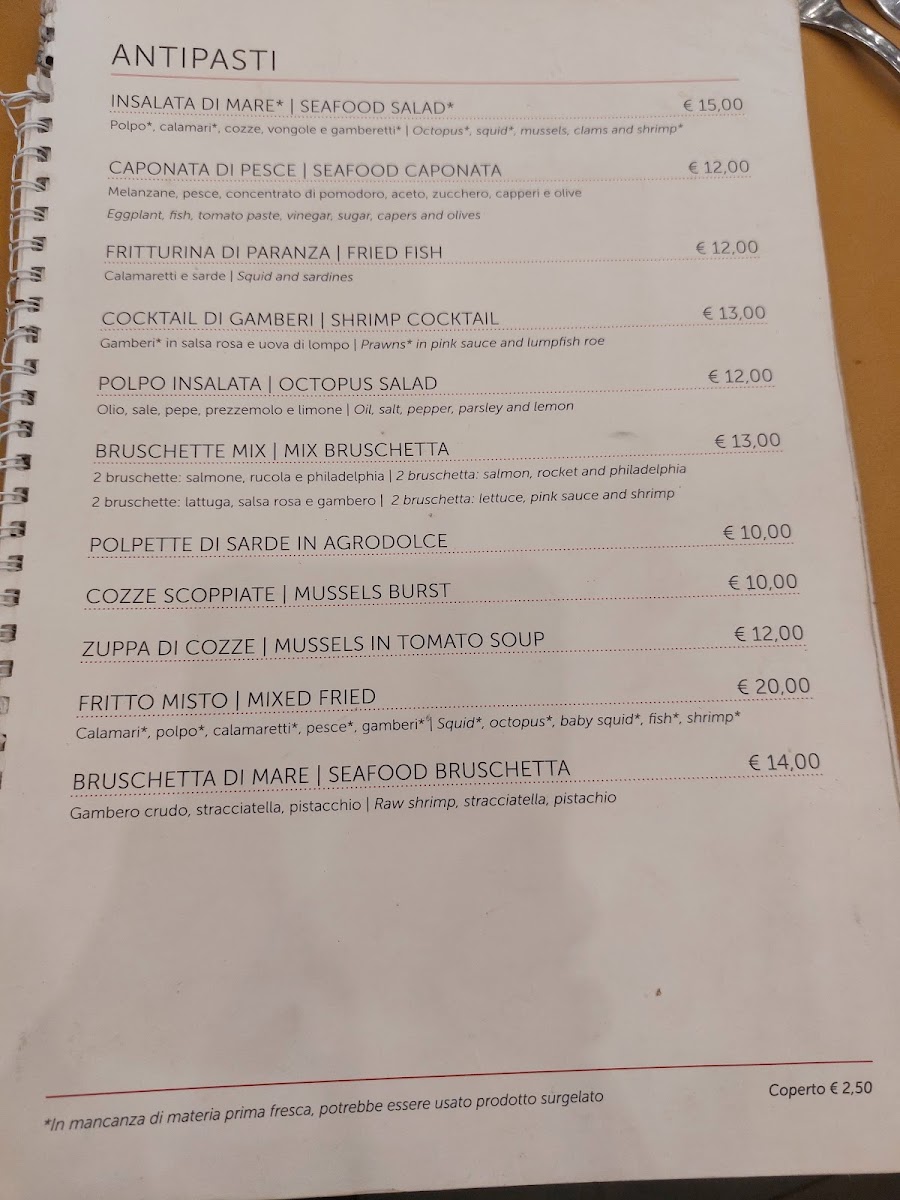 Marino Ristopenbar Menu - Image 2